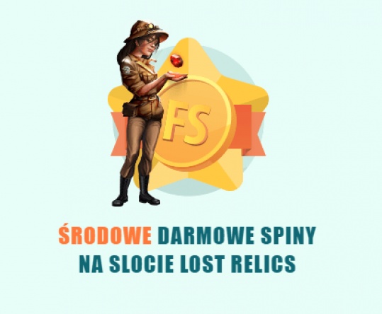 Spinia: 50 free spinów na Lost Relics (środa)